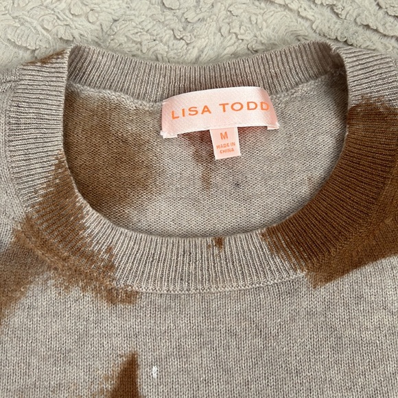 Lisa Todd Super Nova Sweater In Birch, 100% cashmere sweater, Size Medium, EUC - Picture 6 of 16